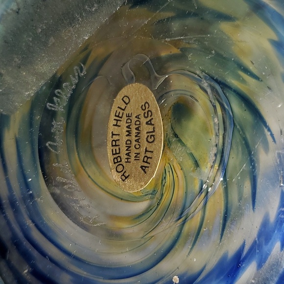 Robert Held Art Glass Centerpiece Bowl Signed - Picture 7 of 10